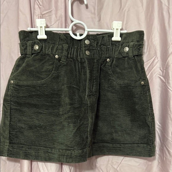 Almost Famous Olive Corduroy Skirt size large - Picture 1 of 8